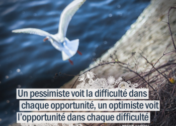 Un pessimiste voit la difficulté dans chaque opportunité, un optimiste voit l'opportunité dans chaque difficulté. Winston Churchill - Graine d'Eden citations