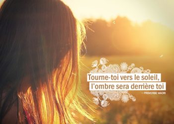 Tourne-toi vers le soleil, l'ombre sera derrière toi. PROVERBE MAORI - Graine d'Eden Citation