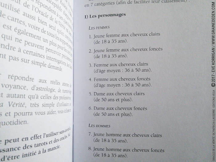 Oracle de la vérité de Patricia Lasserre - Graine d'Eden Développement personnel, spiritualité, tarots et oracles divinatoires, Bibliothèques des Oracles, avis, présentation, review , revue