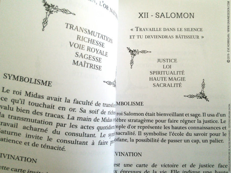 Oracle de Mercure de Alcide Nathanaël et livre de Mercure review et avis - Graine d'Eden Développement personnel, spiritualité, tarots et oracles cartes divinatoires, Bibliothèques des Oracles, avis, présentation, review , revue