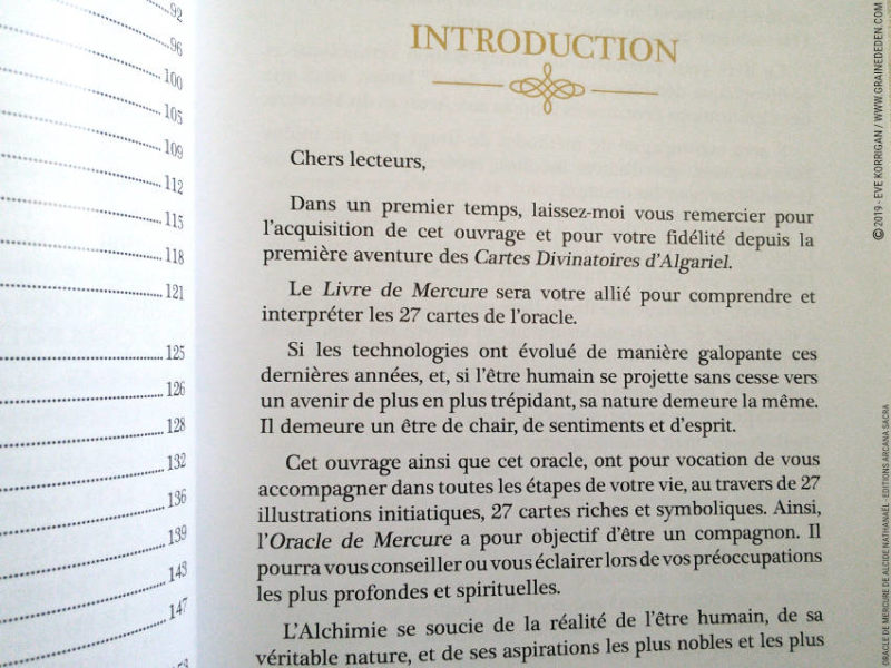 Oracle de Mercure de Alcide Nathanaël et livre de Mercure review et avis - Graine d'Eden Développement personnel, spiritualité, tarots et oracles cartes divinatoires, Bibliothèques des Oracles, avis, présentation, review , revue