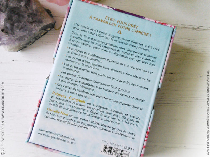 La Voie des Artisans de Lumière Cartes Oracle de Rebecca Campbell et Danielle Noel Review et avis - Graine d'Eden Développement personnel, spiritualité, tarots et oracles cartes divinatoires, Bibliothèques des Oracles, avis, présentation, review , revue