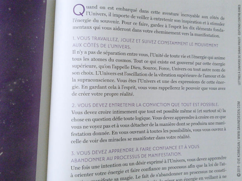 Lettres à l'Univers de Sarah Prout